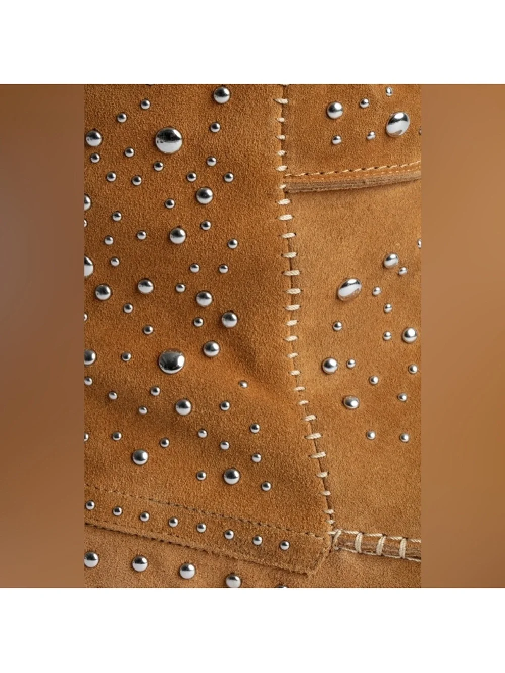 $1198 Zadig & Voltaire Santa Dream Studs High Boots Size 39 NEW